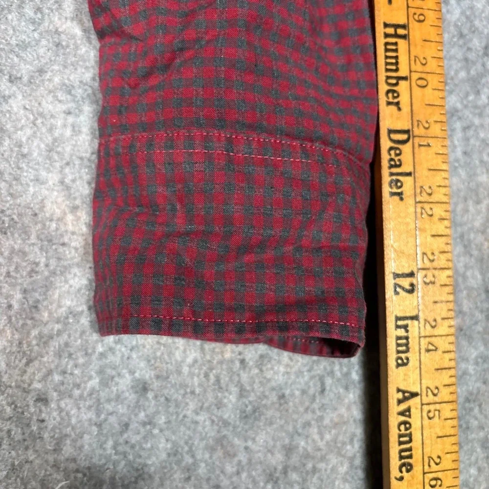 Bonobos Button Down Shirt Mens M Short Red Gingham Athletic Fit Check BSH01760A
